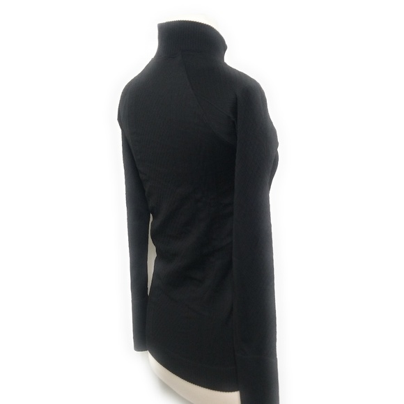 LULULEMON Rest Less Textured Black Mock Neck Top S - Picture 6 of 8